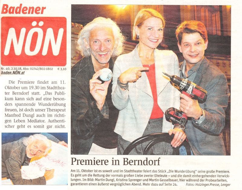 Manfred Dungl - NöN Premiere in Berndorf